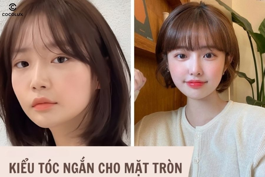 Tóc bob dài hoặc layer nhẹ giúp khuôn mặt tròn trông thon gọn hơn