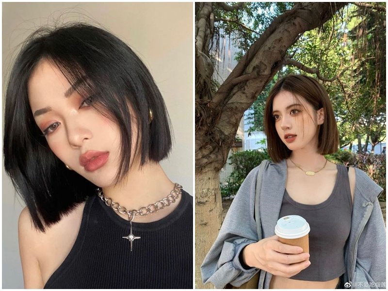 Tóc bob ngắn uốn phồng bồng bềnh