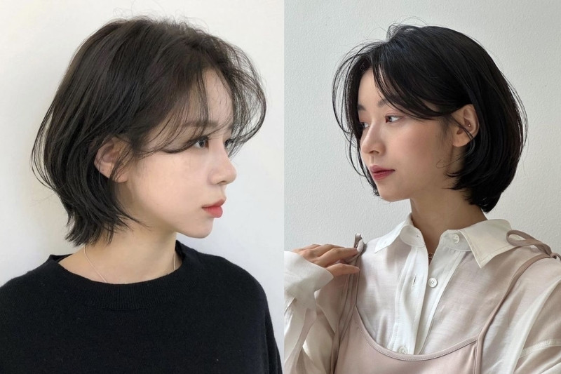 Tóc Bob tỉa layer che trán cao