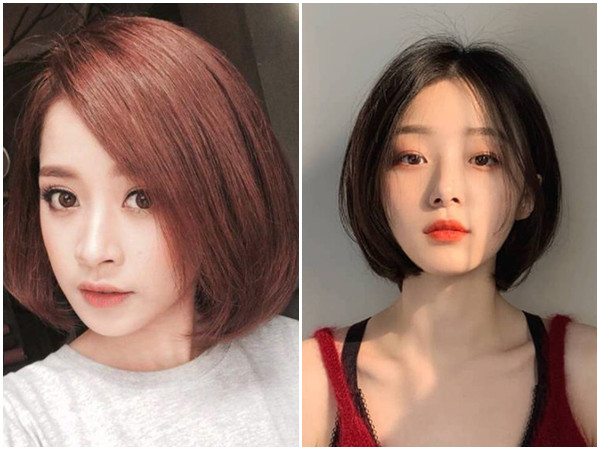 Tóc Bob uốn cụp duyên dáng phù hợp tuổi 40 mặt tròn