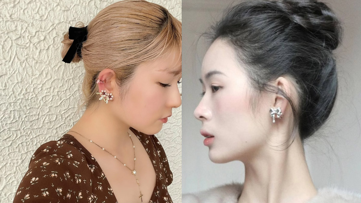 Tóc búi cao lệch một bên mang lại vẻ đẹp độc đáo và kiêu sa, phù hợp với phong cách sang trọng