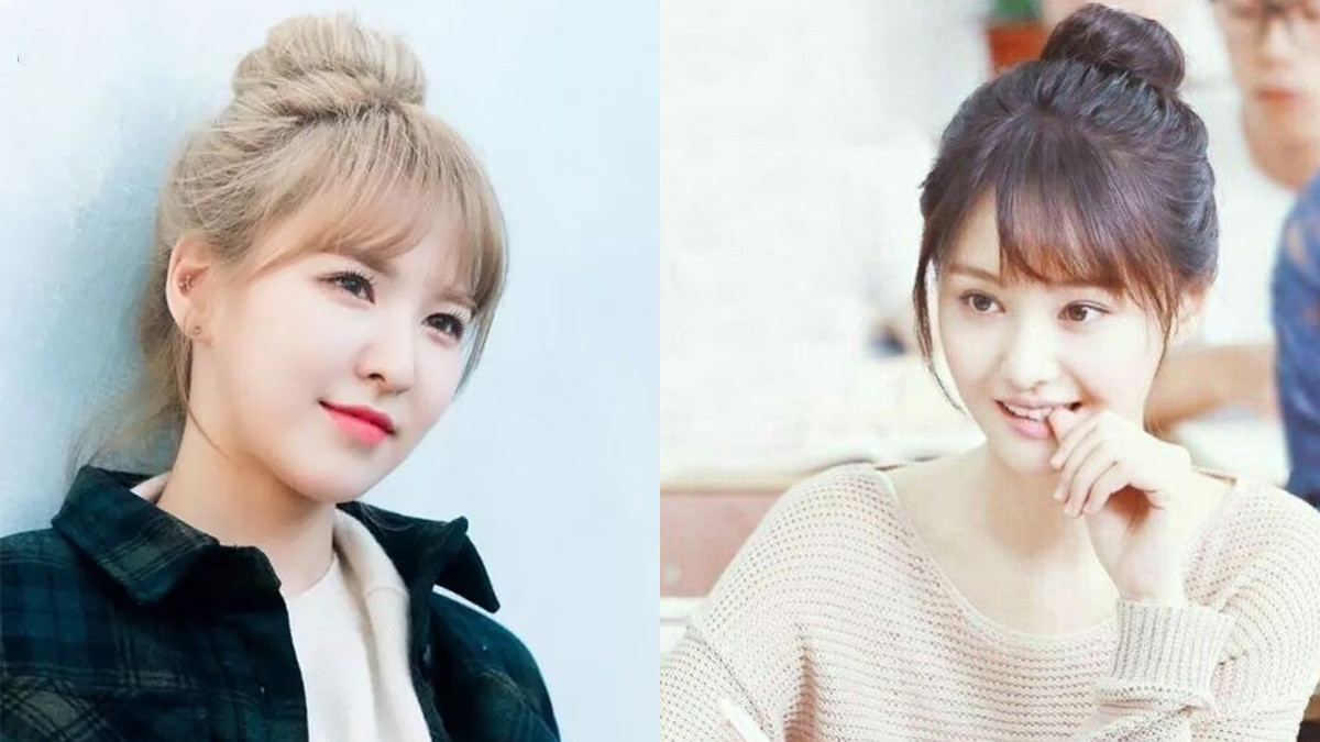 Tóc búi cao mái thưa giúp bạn nhìn trẻ trung hơn, nhưng vẫn giữ được vẻ sang trọng