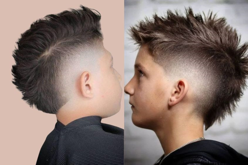 Tóc buộc cao cho bé trai 5 tuổi