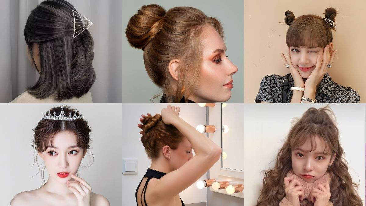 Tóc buộc ngang vai nhẹ nhàng