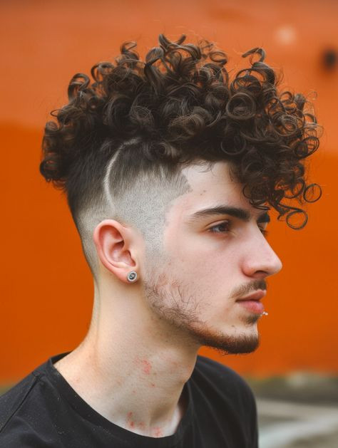 Tóc curly nam mohawk
