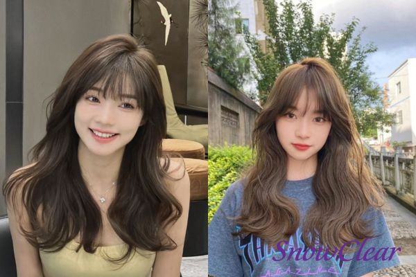 Tóc dài tỉa butterfly layer với mái dài quyến rũ