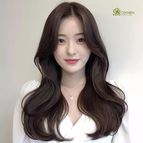 Tóc dài xoăn đuôi nhẹ nhàng và thanh lịch