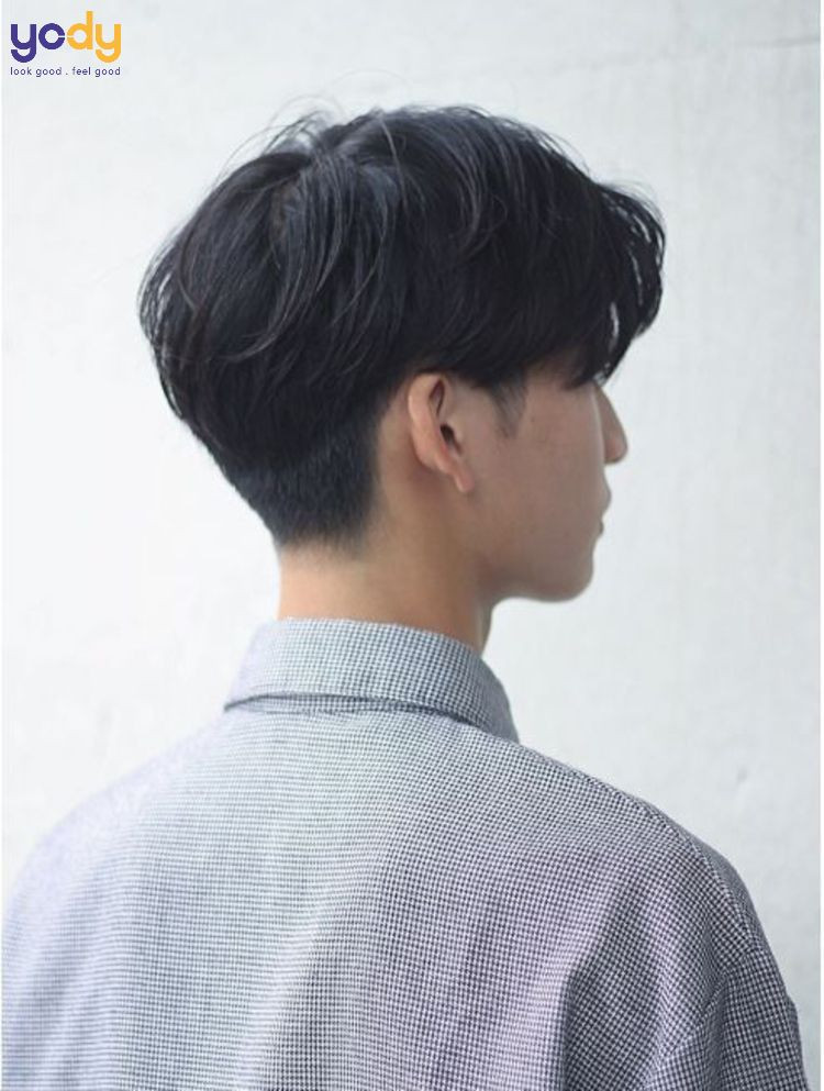 Tóc layer Angular Fringe cho nam