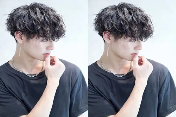 Tóc layer bung nam xoăn nhẹ, tạo độ bồng bềnh và vẻ nghệ sĩ