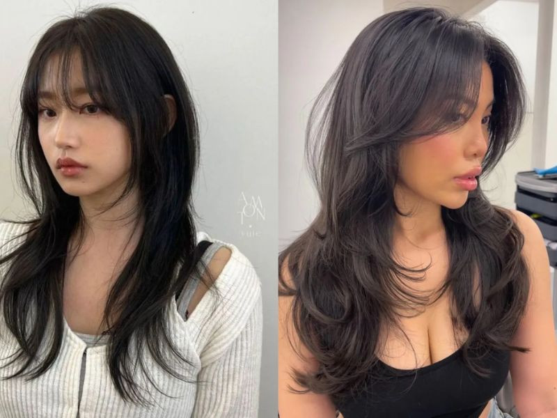 Tóc layer cánh bướm hợp tóc dài và dày