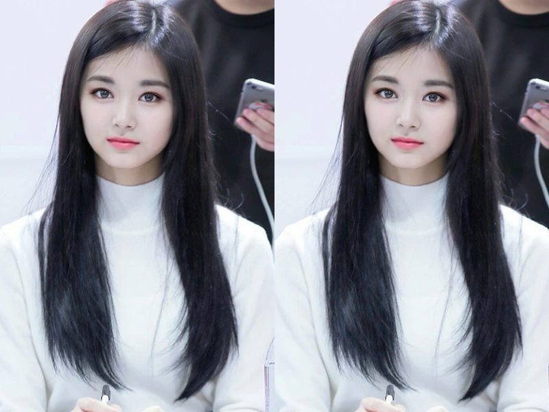 Tóc layer dài duỗi thẳng thanh lịch cho mặt tròn