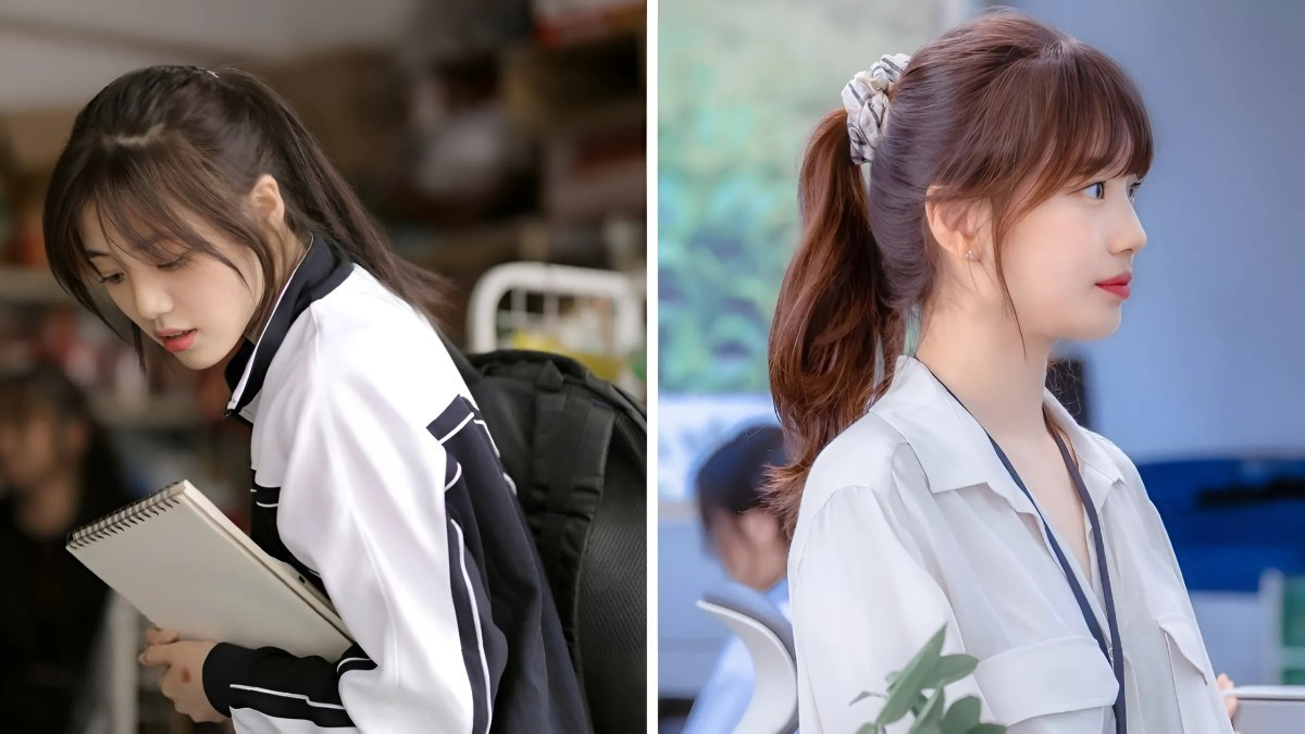 Tóc layer mái bay buộc cao trẻ trung và năng động