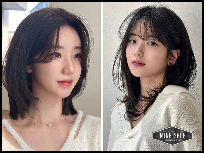 Tóc layer mái bay cho mặt vuông góc cạnh