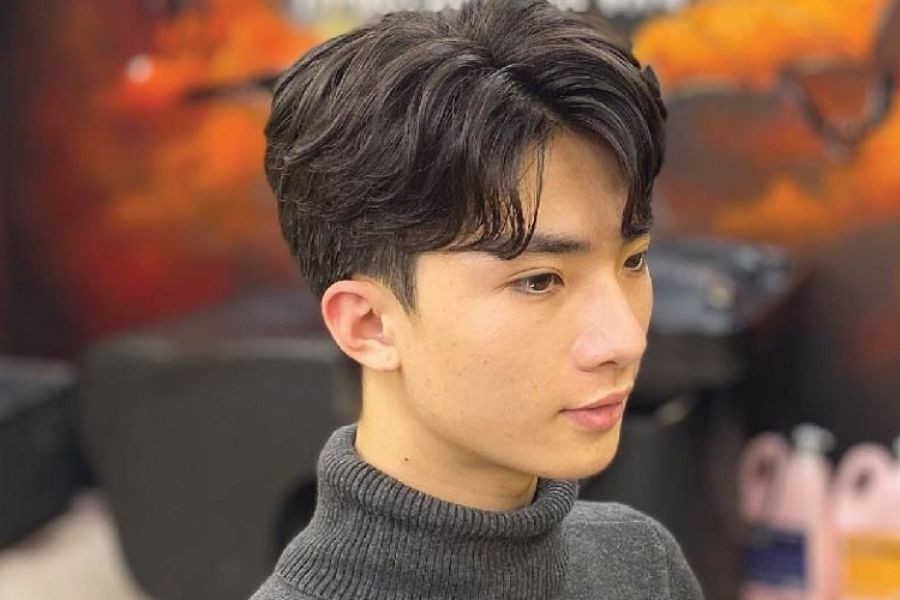 Tóc layer nam ngắn mái thưa phong cách thanh lịch