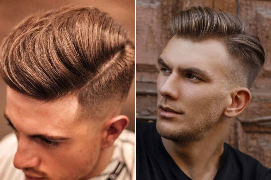 Tóc layer nam ngắn vuốt một bên trưởng thành
