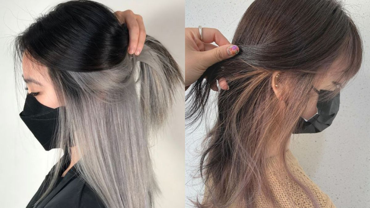 Tóc layer nữ dài nhuộm highlight ẩn sau gáy độc đáo