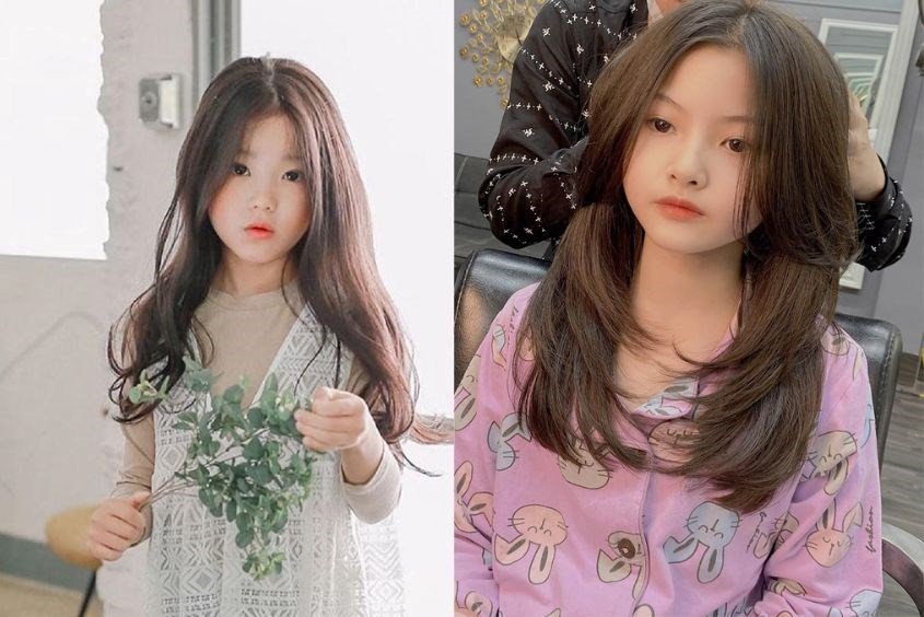 Tóc layer tự nhiên không mái giúp bé gái 12 tuổi thanh thoát hơn