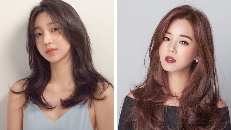 Tóc layer uốn đuôi nhẹ nhàng