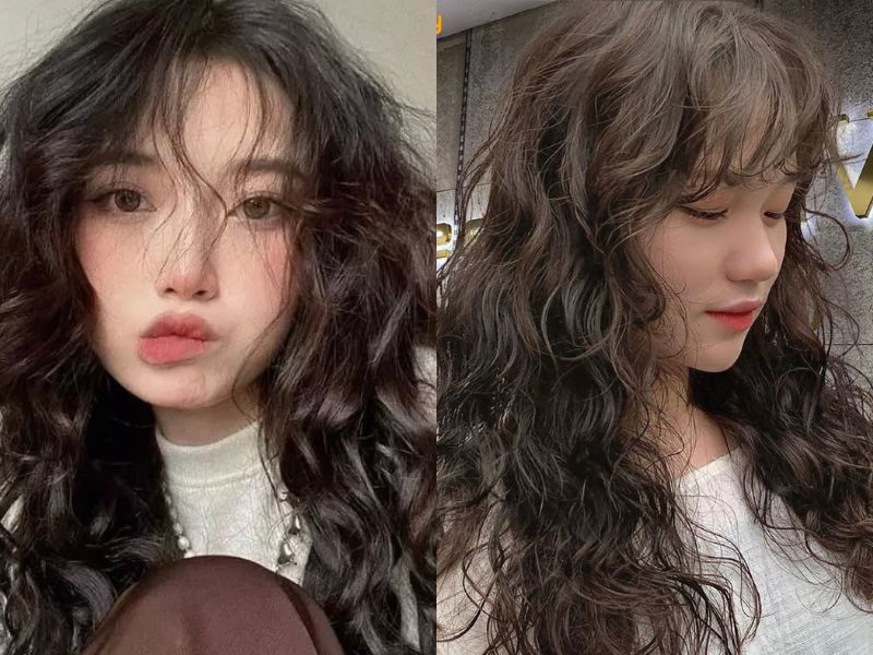 Tóc layer xoăn mì ấn tượng và cổ điển