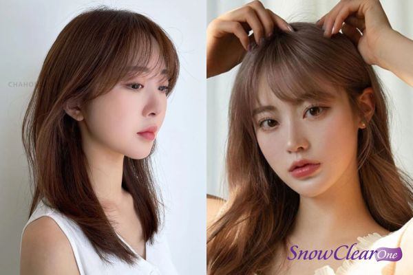 Tóc lỡ màu nâu đậm