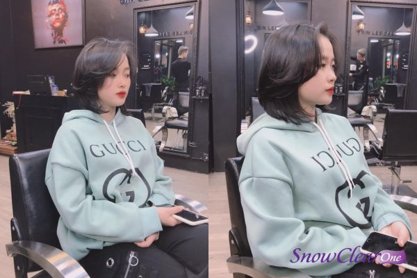 Tóc lỡ ngang vai kết hợp mái bay