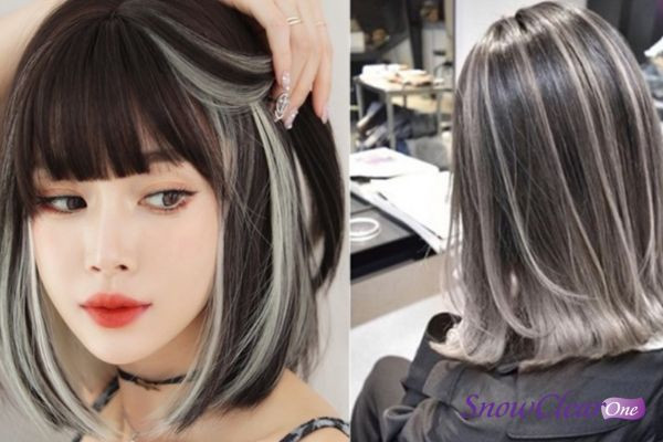 Tóc lỡ nhuộm highlight