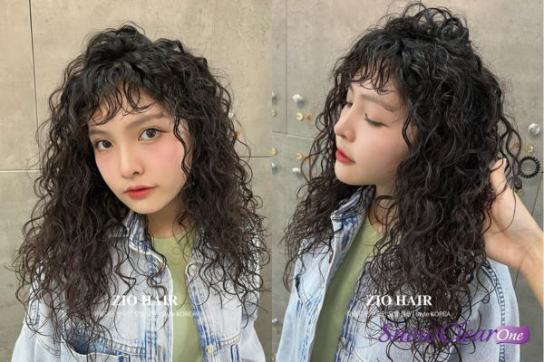 Tóc lỡ uốn xoăn nhẹ nhàng