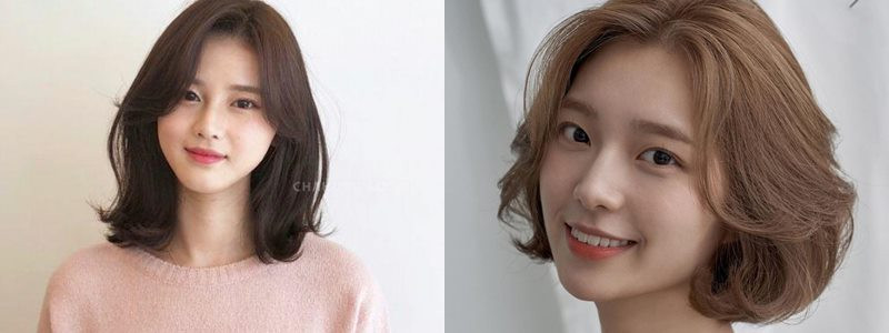 Tóc lob layer hiện đại che cổ ngắn mặt tròn