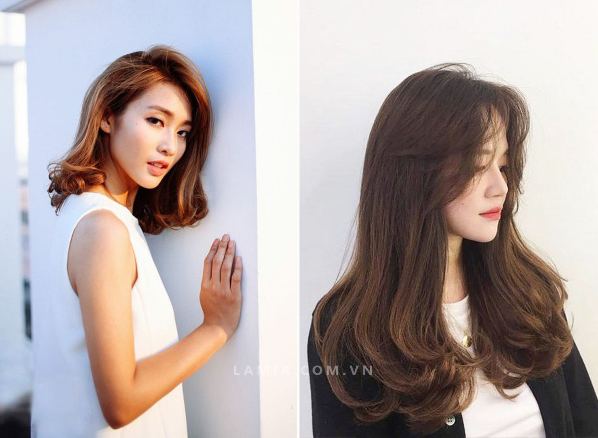 Tóc lob uốn đuôi cụp thanh lịch cho nữ mặt dài, tạo điểm nhấn nhẹ nhàng