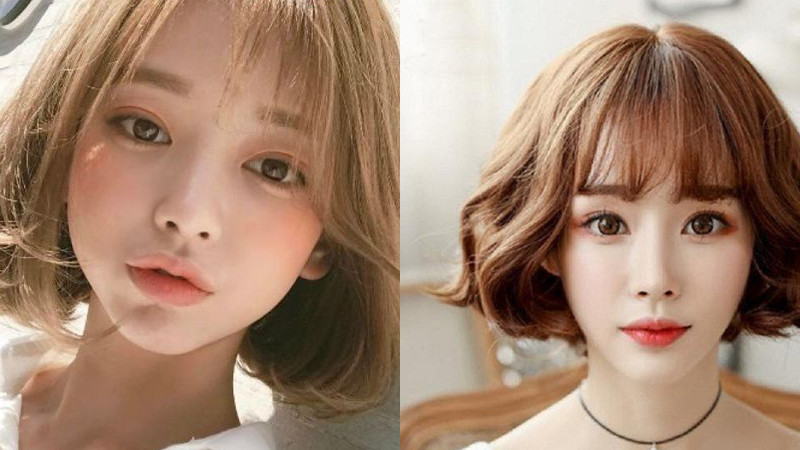 Tóc lob uốn đuôi nhuộm sáng thời thượng