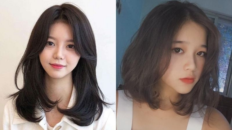 Tóc mái dài tôn vinh vẻ đẹp gương mặt trái xoan