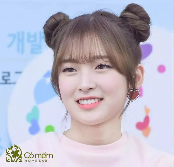 Tóc mái layer búi hai chùm cho nàng trẻ ra cả chục tuổi