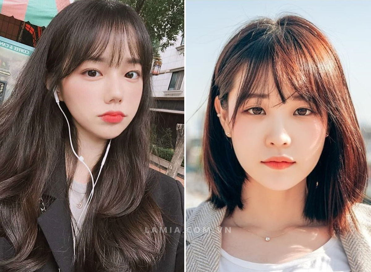 Tóc mái ngố cho nữ mặt dài