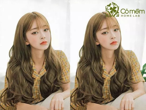 Tóc mái thưa uốn xoăn cho nàng thêm rạng rỡ