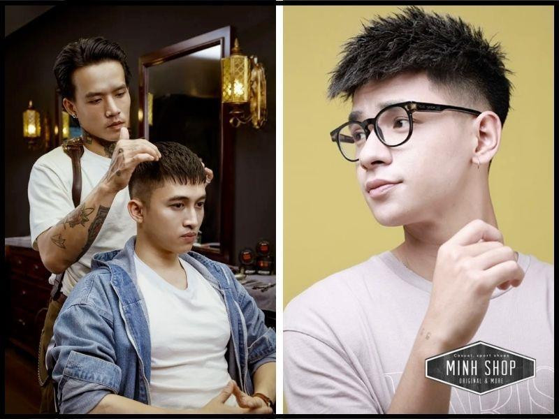 Tóc Mohican cá tính phù hợp với phái mạnh đeo kính