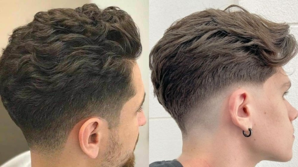 Tóc Mohican để gáy uốn xoăn nhẹ nhàng