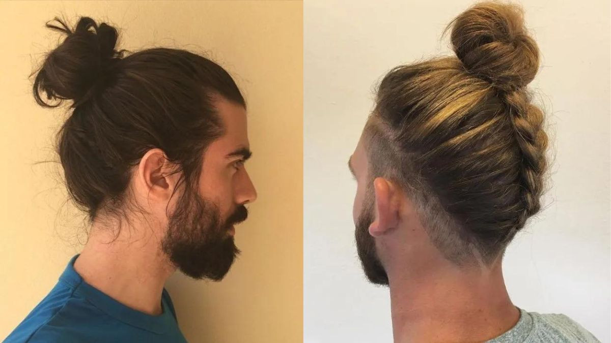 Tóc nam dài buộc đẹp Man Bun hiện đại