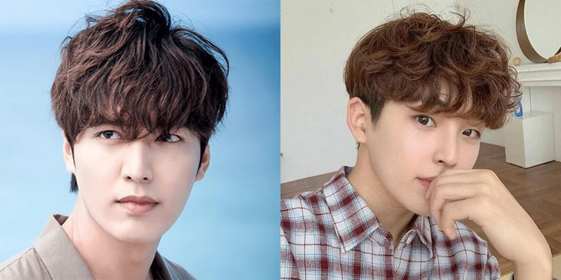 Tóc nam uốn sóng tự nhiên cho mặt dài và gầy