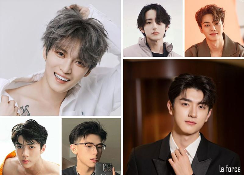 Tóc ngắn 2 mái uốn nhẹ cho nam mặt dài tạo vẻ lãng tử