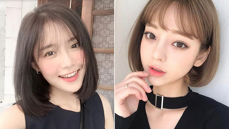 Tóc ngắn cụp đuôi cho mặt V-line