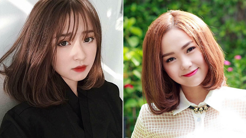 Tóc ngắn cụp đuôi dập phồng
