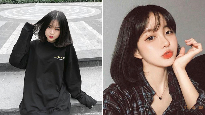 Tóc ngắn cụp đuôi mái lưa thưa