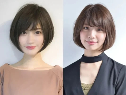 tóc ngắn cụp phồng cho mặt tròn