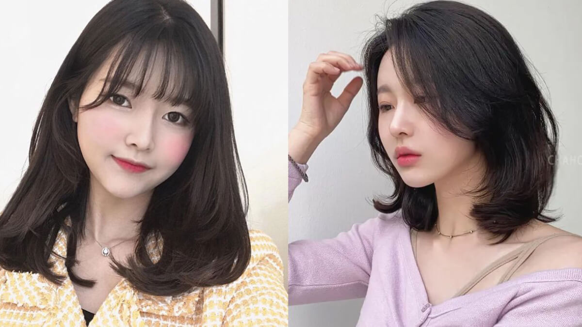 Tóc ngắn dài hơn vai uốn đuôi nhẹ nhàng