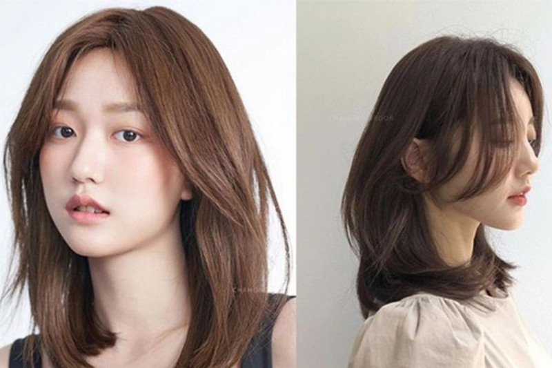 Tóc ngắn layer nữ cho khuôn mặt dài