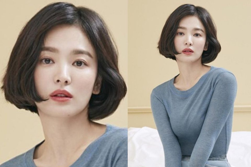 Tóc ngắn layer uốn cụp nhẹ nhàng, ôm gọn gương mặt