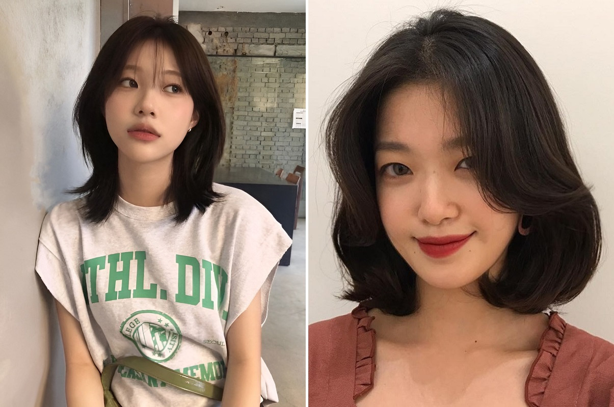 Tóc ngắn Lob thời trang cho mặt tròn nữ