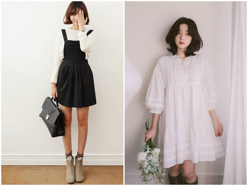 Tóc ngắn mặc gì đẹp với đầm chữ A thanh lịch