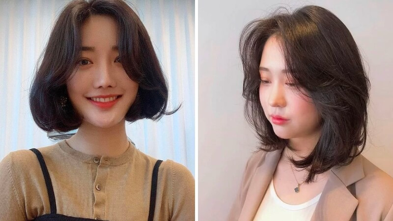 Tóc ngắn mái bay Hàn Quốc thanh lịch
