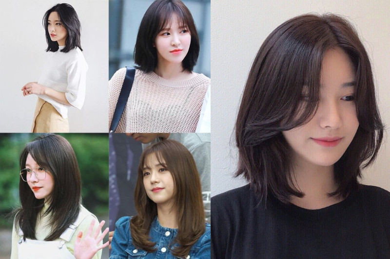 Tóc ngắn mái bay kiểu Hàn Quốc
